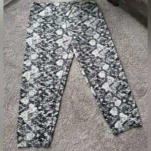 Calvin Klein Black & White Snake-Print Leggings